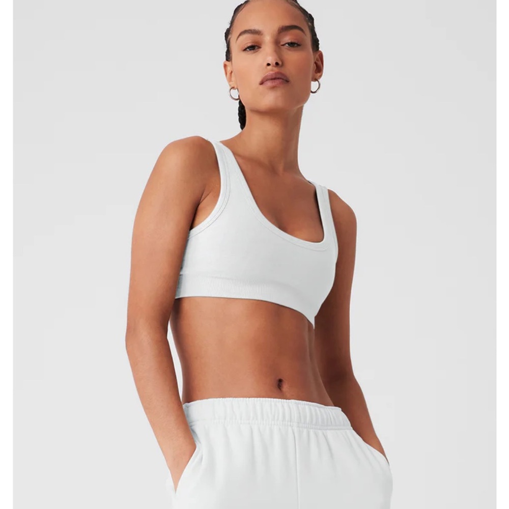 Alo White Seamless Chosen Bra Size S